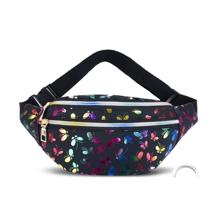 1 Sac Banane Fille Sac Ceinture Femme Cuir PU Sacoche de Ceinture