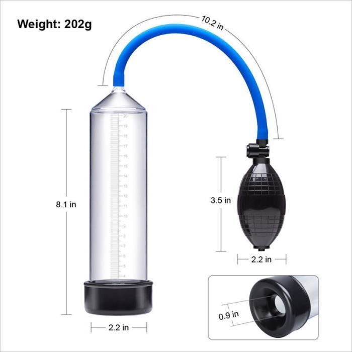 30.5-6.35cm)Agrandisseur de Pénis pour Homme Pompe à Vide, Produit