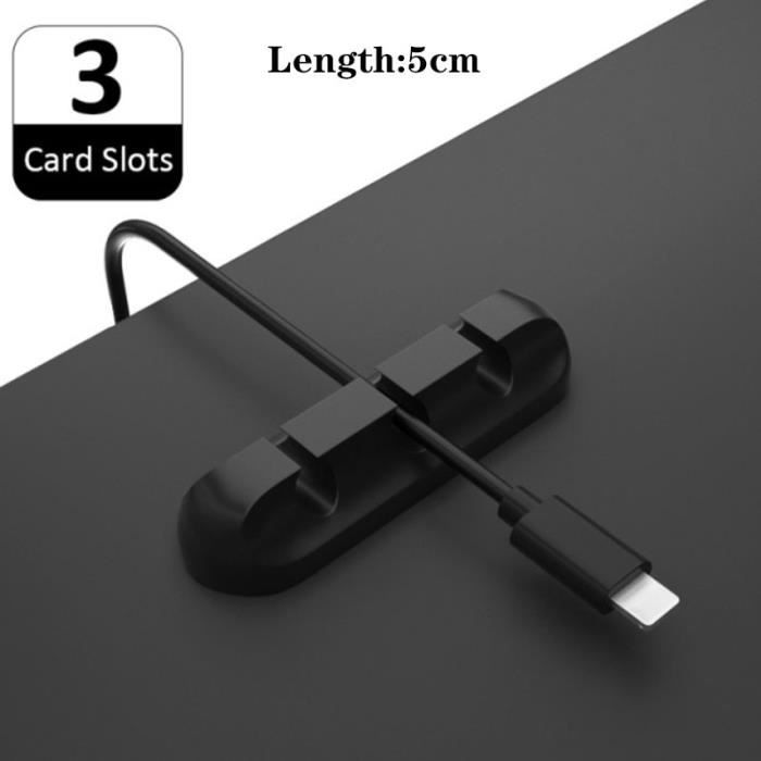 Support Câble Magnétique 6 Pièces - Range Cable Bureau Adhésif Pour Téléphone, Chargeur - Blanc
