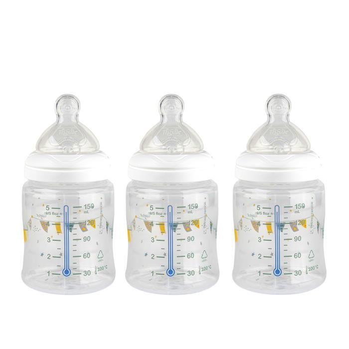 Lot De 3 Biberons Multiflow 150 Ml 0 6mois Cdiscount Puericulture Eveil Bebe
