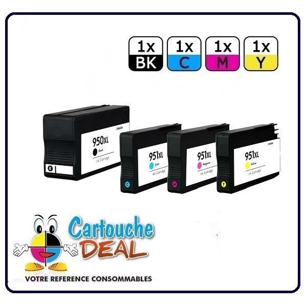Pack De 5 Cartouches Compatibles Pour Imprimantes HP Officejet Pro 276dw, 8600, 8610, 8620 - Noir, Cyan, Magenta, Jaune - Par Go Inks