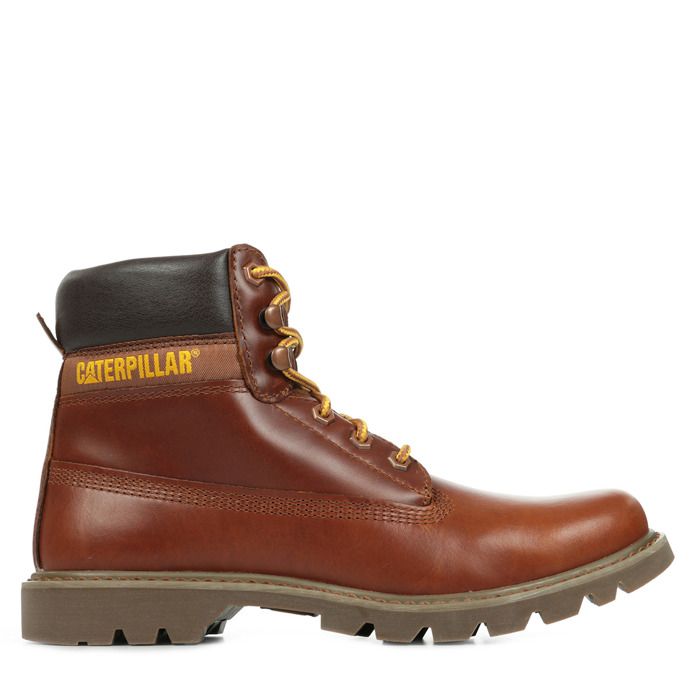 Bottines Homme Caterpillar Colorado 2.0 - Cuir Marron - Lacets - Hauteur Moyenne