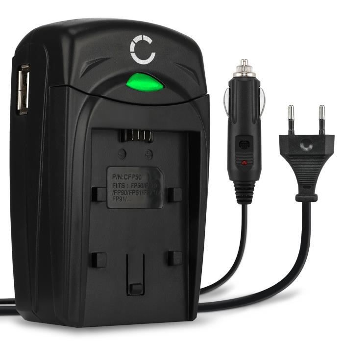 Chargeur DE-A84A pour Panasonic DMW-BMB9 (Lumix DMC-FZ72, -FZ100, -FZ150, -FZ40, -FZ45, -FZ47, -FZ60, -FZ48, -FZ62, -FZ70, DC-FZ82)