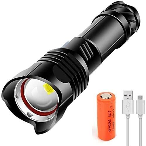 Lampe Torche LED XHP70 Rechargeable Par USB 90 000 Lumens Haute