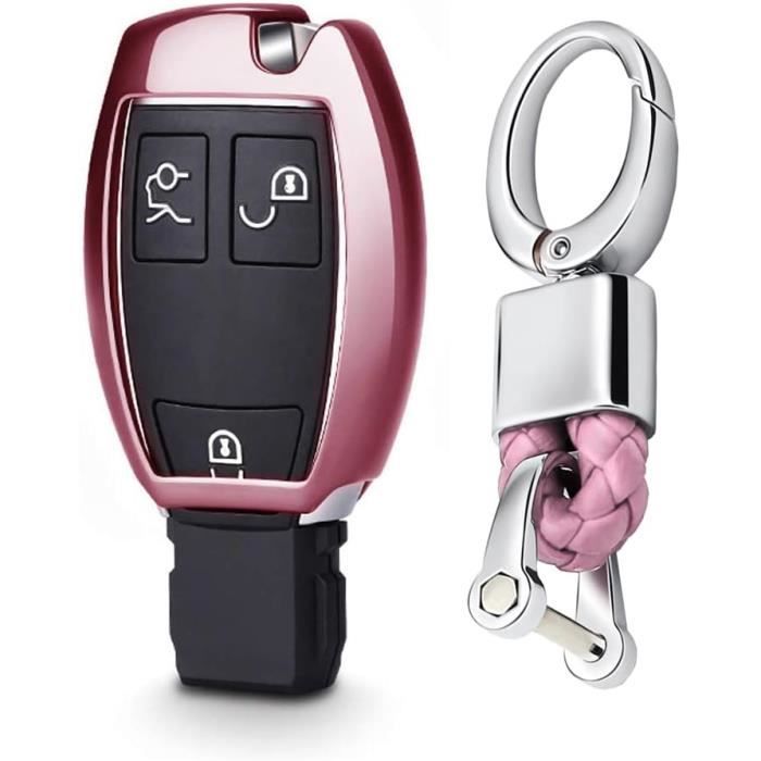 Coque De Clé Télécommande à 3 Bouton En Motif Fibre De Carbone Pour VW