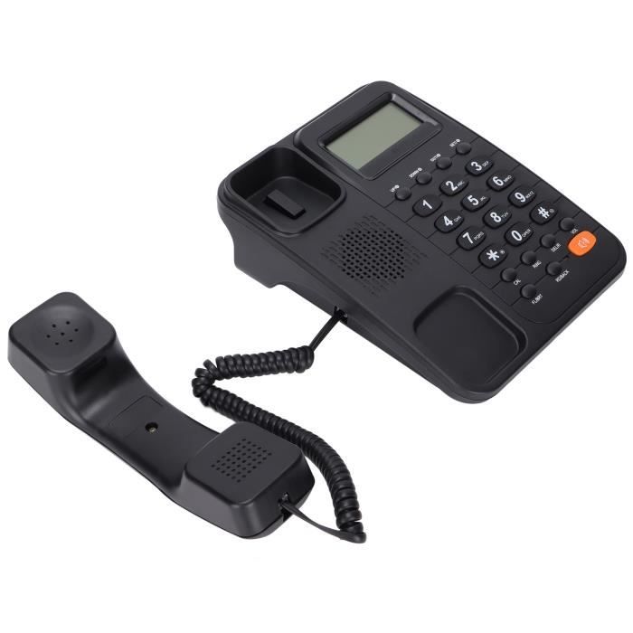 ETO- KXT2029CID Téléphone fixe filaire avec répondeur cran LCD pour bureau  d'htel à domicile (noir) telephonie telephone Le noir Noi - Cdiscount  Téléphonie