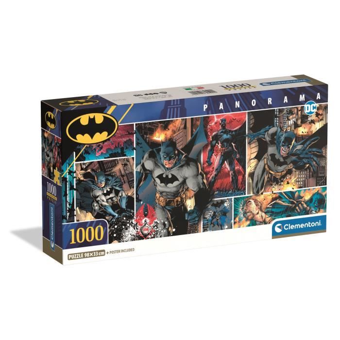 Puzzle 1000 pièces panorama : Batman Clementoni Puzzles