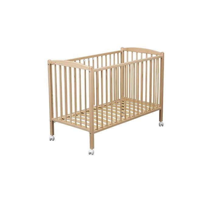 Combelle Lit Arthur 60x1 Avec Roulettes Sans Barreaux Amovibles Vernis Naturel Cdiscount Puericulture Eveil Bebe