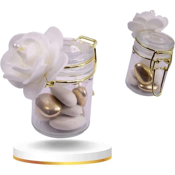 15 Boites à Dragées ou Confiture Bonbonnière Ballotin Mariage Baptême Cadeau de Naissance invités Baby Shower Cérémonie Fête Enfants
