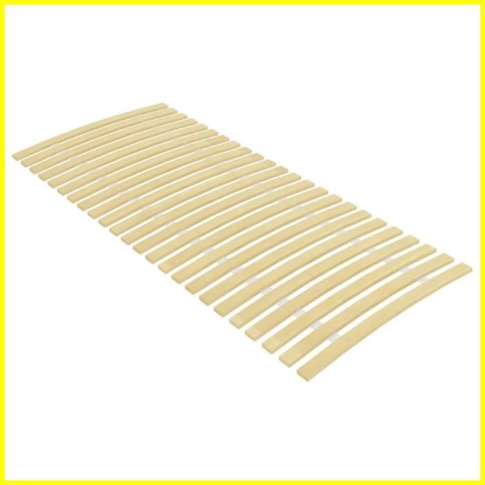 Sommier à lattes - CUQUE - 90x200 cm - Bois de peuplier massif - 24 lattes - Pliable