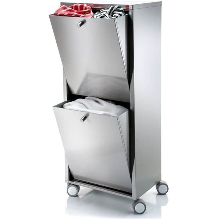 Meuble Bac A Linge Roulant En Acier Inoxydable Achat Vente