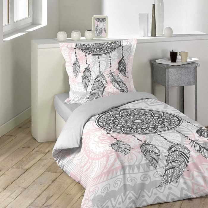 Housse de couette 140x200 Namaste + 1 taie 100% coton Housse de couette 140x200 Namaste + 1 taie 100% coton