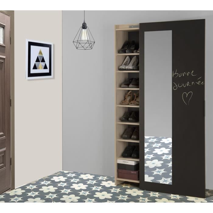 Meuble A Chaussure Porte Coulissante Achat Vente Pas Cher