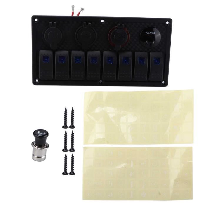 4 Caches D’interrupteur à Bascule ABS Noir – Dimensions 48x24 Mm, Clipser – Pour Panneaux Standards, Finition Propre - 9
