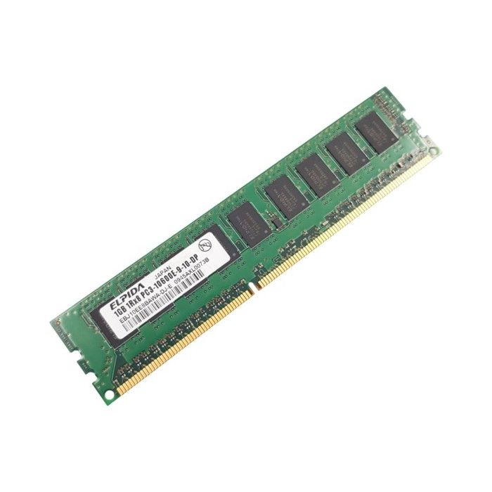 Barrette Mémoire 1Go RAM DDR3 Elpida EBJ10EE8BAWA DJ E PC3-10600E 1333MHz 1Rx8 - Elpida
