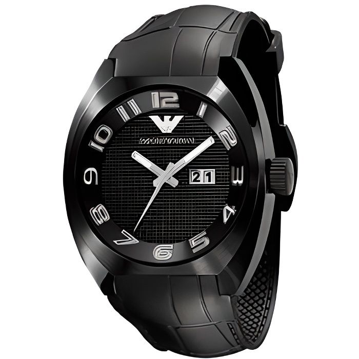 Montre homme armani noir best sale