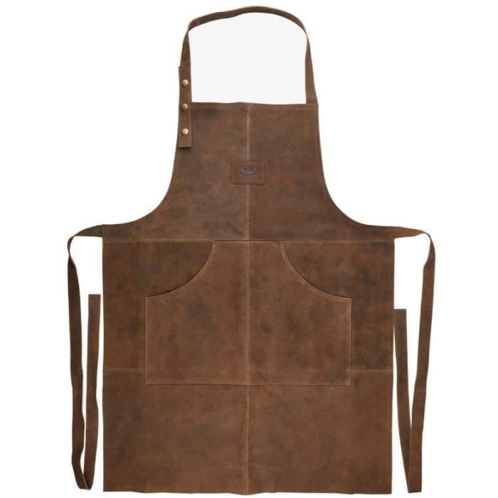 Esschert Design tablier de barbecue 0,5 x 59,5 x 104,5 cuir brun