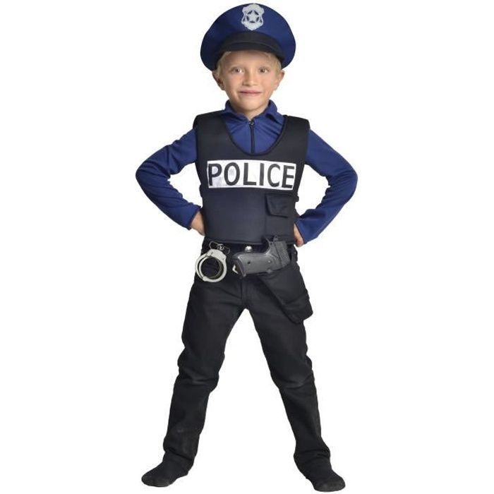 Déguisement policier CESAR pour enfant de 5 à 7 ans en polyester multicolore