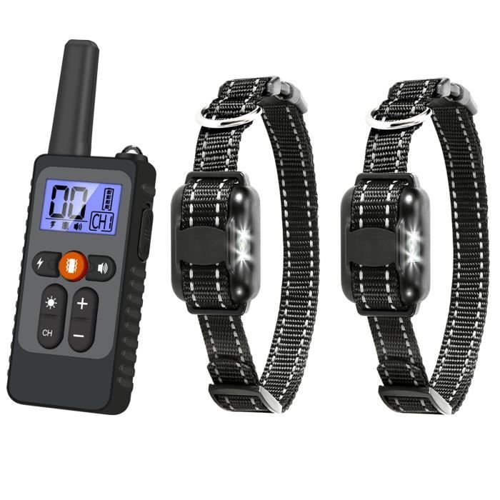 Comparer les prix de Collier Dressage Électrique pour Deux Chiens 800M Colliers électrique Rechargeable Étanche IP67 Télécommande avec 4 Mode Vibration