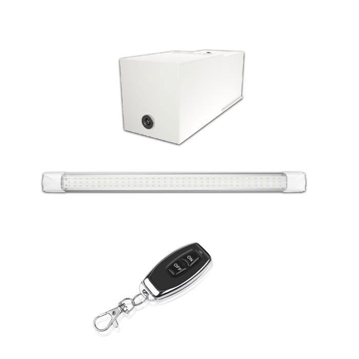 Kit D’éclairage LED Puissant Sans Fil Pour Garage, Cave Sans électricité – 2200 Lm, Autonomie 3h30, Prêt à Poser