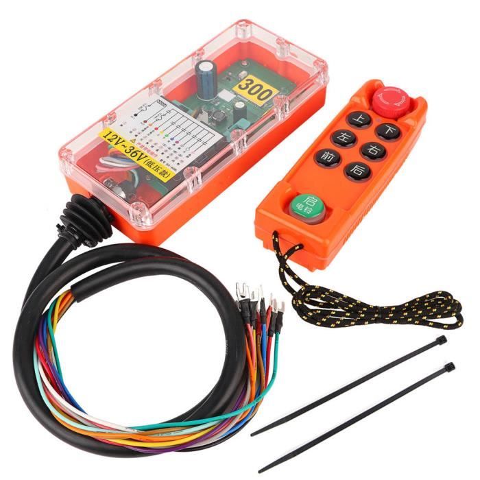 Télécommande Grue Sans Fil 6 Boutons – Portée 100m, AC220V 4 Voies, Arrêt D'Urgence, Pour Pont Roulant & Levage Industriel