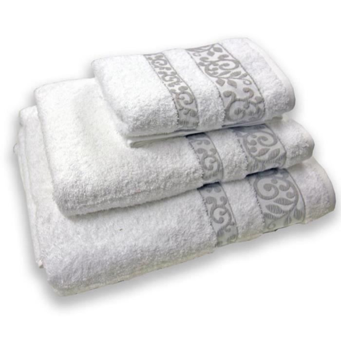 Serviette De Bain 100% Coton Floordirekt Bay - 49x98 Cm, Oeko-Tex, Douce, Absorbante, Séchage Rapide