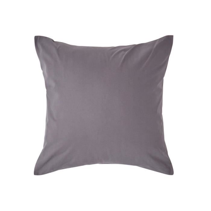Taie doreiller - Coton Egyptien - Gris foncé - 40 x 40 cm - Hypoallergénique - Lavable en machine Taie doreiller - Coton Egyptien - Gris foncé - 40 x 40 cm - Hypoallergénique - Lavable en machine
