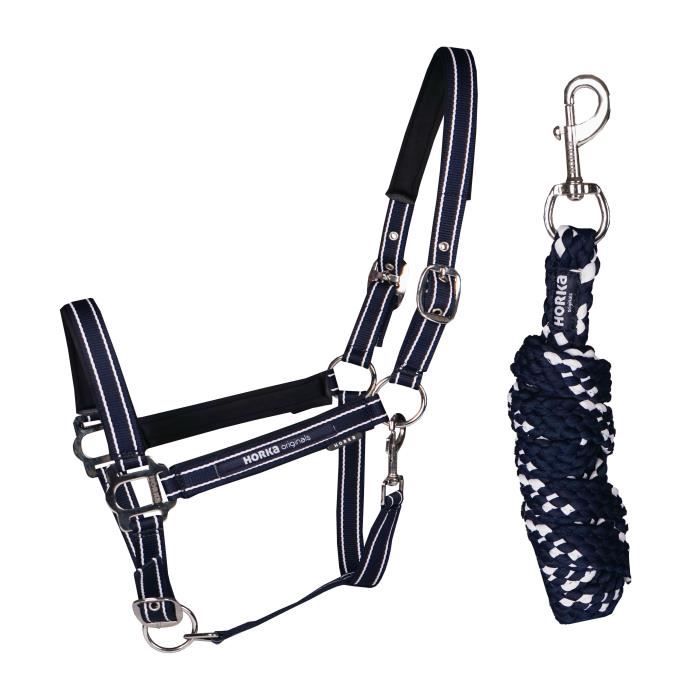 Comparer les prix de Ensemble licol pour cheval Horka Orginals - bleu - Poney