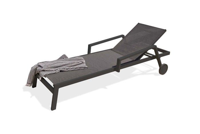 Bain de soleil - PARIS GARDEN - IBIZA - Aluminium - Textilène - Gris
