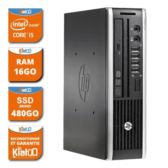 ordinateur de bureau hp 8200 USDT core i5 16go ram 480go SSD disque dur  ordinateur reconditionné Garantie