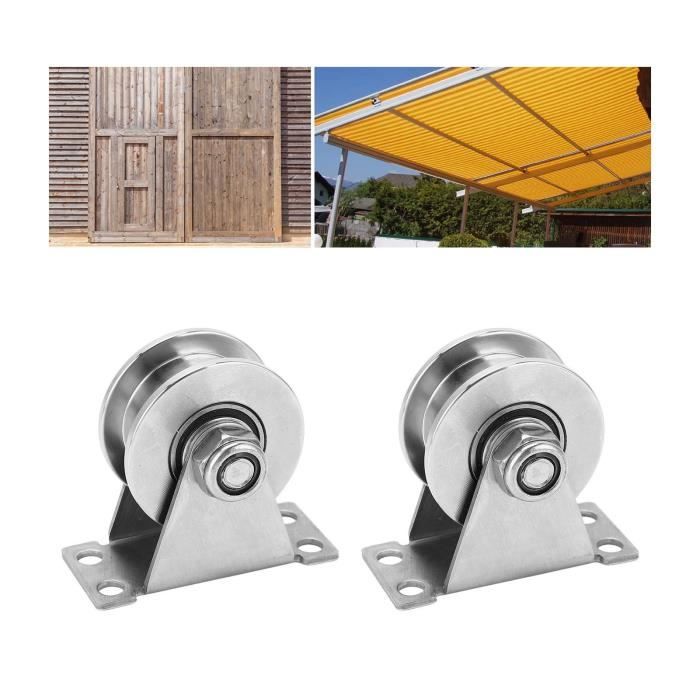 Poulies En Acier En V Avec Roulement Scellé - Lot De 2 - Diamètre Intérieur 6 Mm, Extérieur 30 Mm - Charge Max 355 Kg - Pour Machines, Portes, Systèmes De Transmission