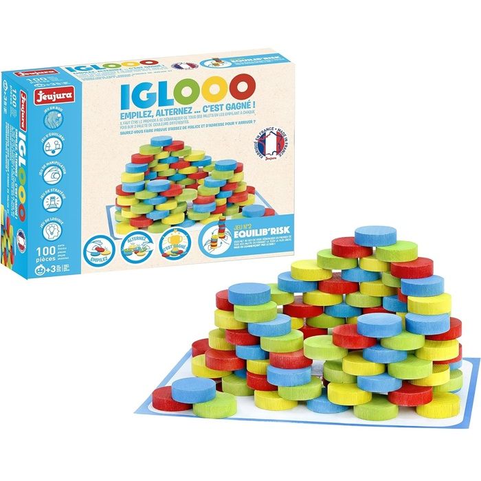 Jeujura Gioco Di Abilità Des-Yam-421 In Legno - Diametro 31 Cm, Multicolore, Prodotto In Francia