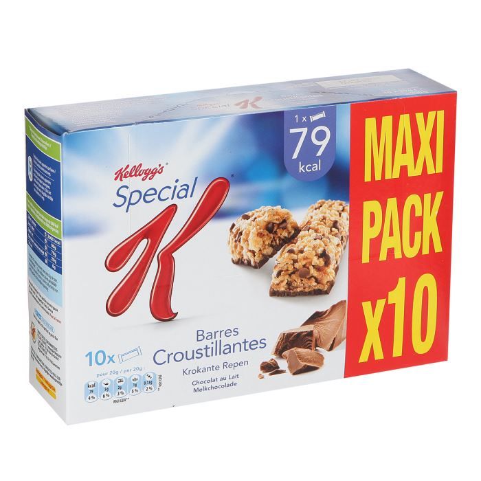 Barres céréales Special K chocolat au lait KELLOGG'S x6 20g