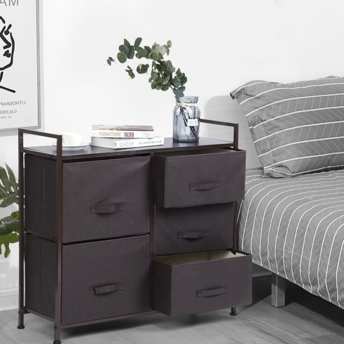 Keenso armoire de rangement Ménage moderne 5 tiroirs rangement rack armoire organisateur pour