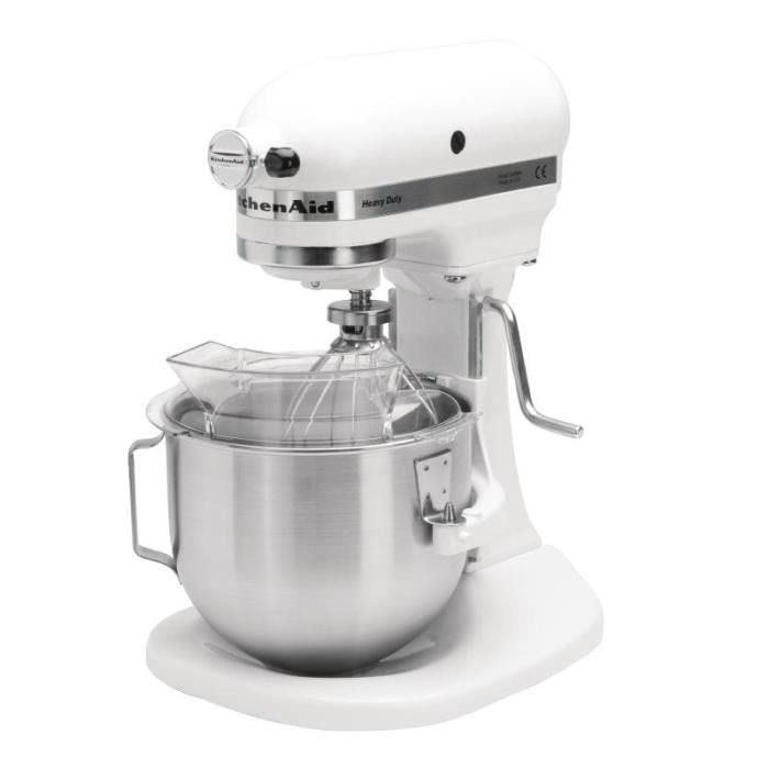 Robot pâtissier - KITCHEN AID - Batteur blanc K5 - 315 Watt - Bol grande capacité en acier inoxydable