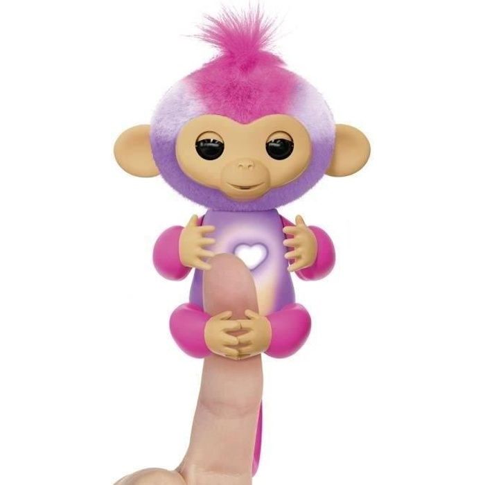 figurine interactive fingerlings - petit singe charli de lansay