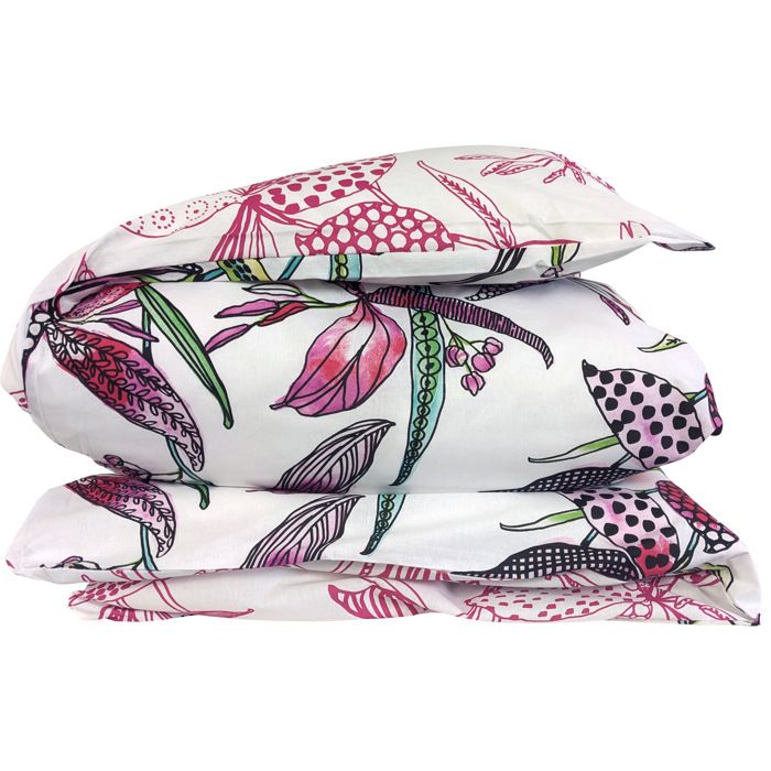 Housse de couette 240x220 cm coton PÉNÉLOPE Rose