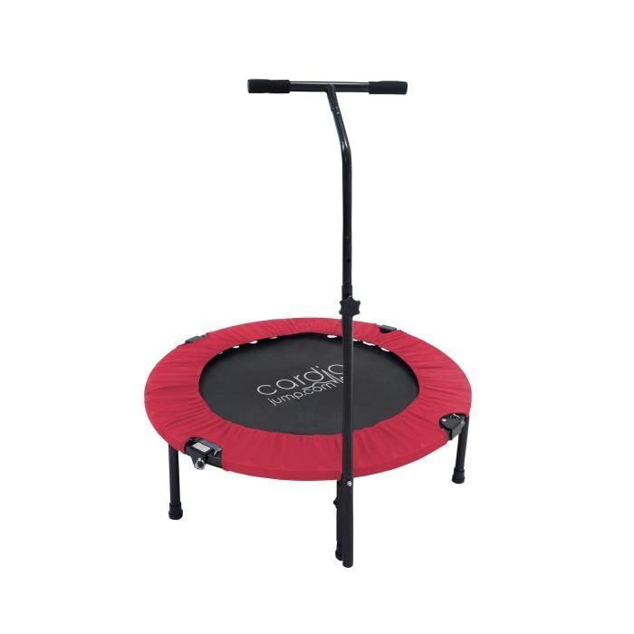 CARDIO JUMP Mini trampoline pliable TBar 92cm Rouge Cdiscount Sport