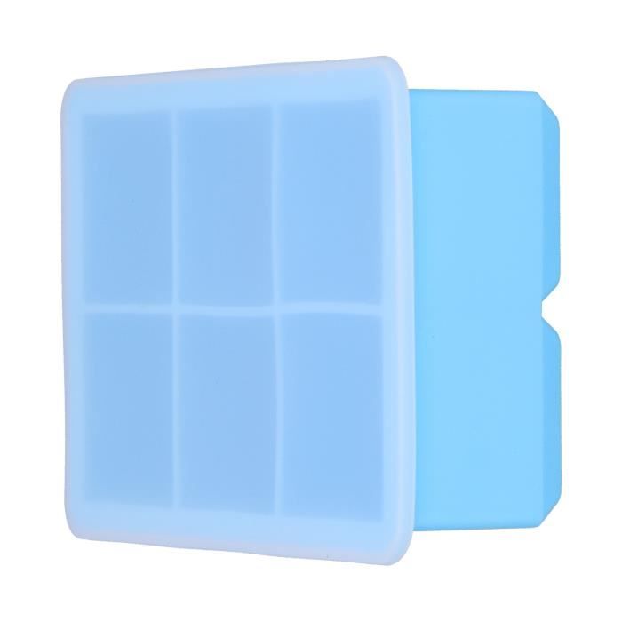 Bac à Glaçons Silicone Bleu Relota Avec Couvercle Et Pelle - 64 Glaçons Faciles, Sans BPA, Parfait Pour Cocktails, Whisky Et Boissons