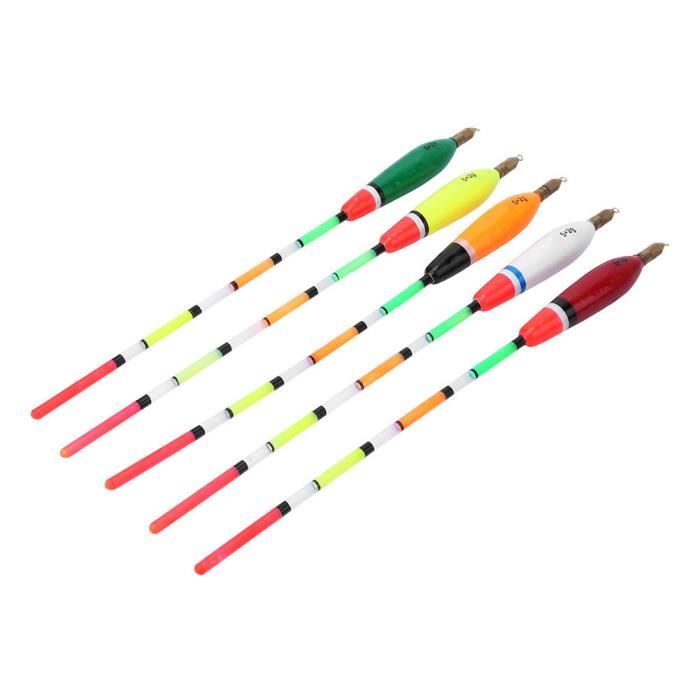 Lot 5 Flotteurs Pêche En Bois De Balsa – 4g, 8 Cm, Haute Sensibilité, Pour Eau Douce Et Mer