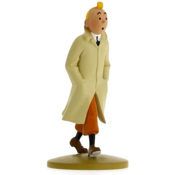 Figurine de collection Tintin marchant en trench 12cm Moulinsart 42190 (2015)