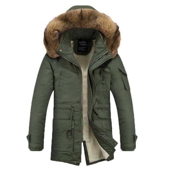 Doudoune col fourrure online homme