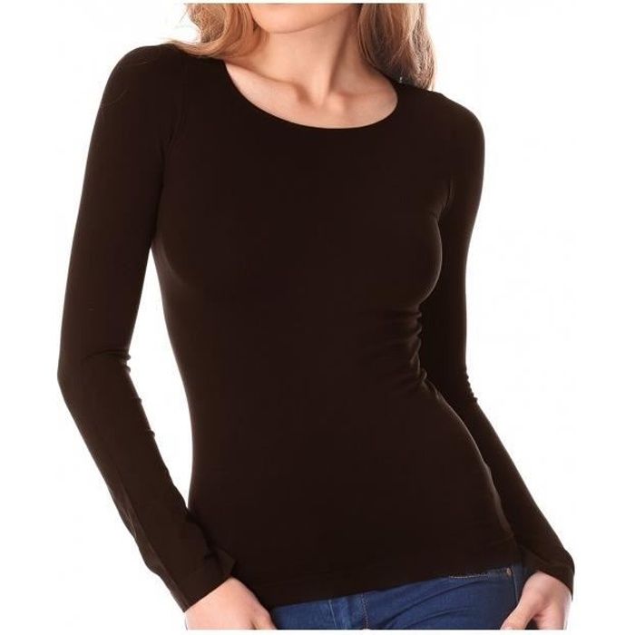 Sous pull marron Sale