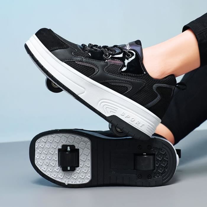 Chaussures à roulettes pour enfants - Skateshoes - Noir - Double roues -  Achat / Vente Chaussures à roulettes pour enfants - Skateshoes - Noir -  Double roues - Cdiscount