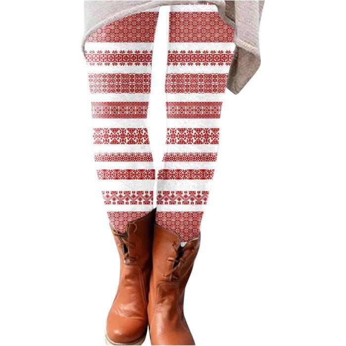 Femmes Pantalons No l Imprim lastique Collants d hiver Femme