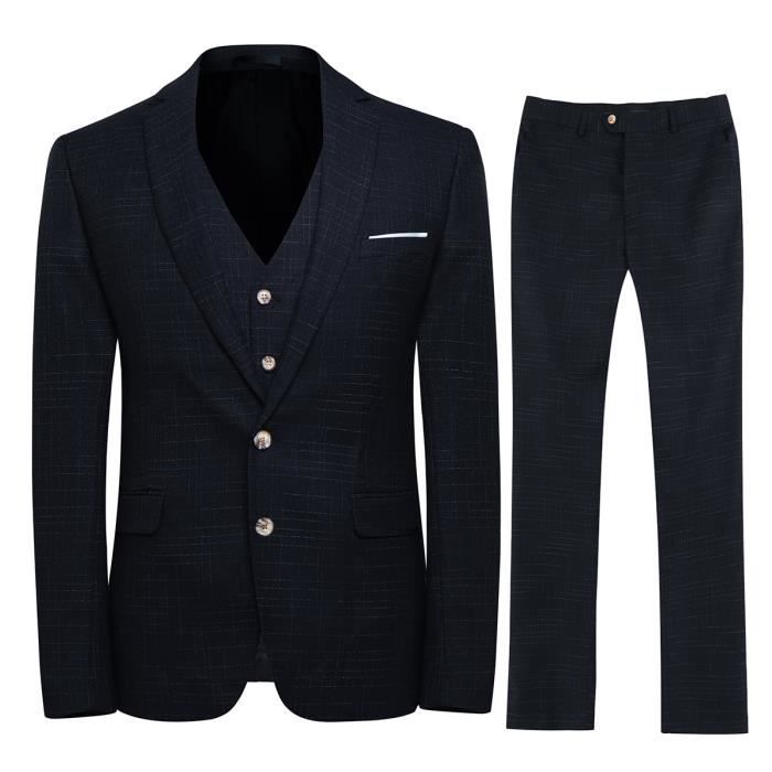 Costume Homme 3 Pieces Mariage Tenue De Soiree Fete Blazer