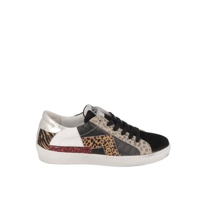 Basket imprimé python étoile noir scintillante – Sandrillonchaussures