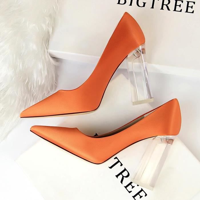chaussure talon transparent