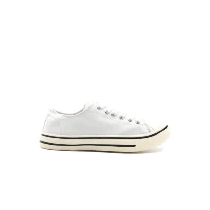 basket basse toile femme