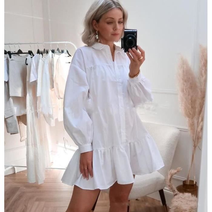 Robe chemisier blanche top
